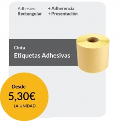 Etiquetas Adhesivas para Cerrar Cajas Rectangulares Kraft Label 5 x 10 cm