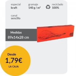 Caja de Cartón para Jamón impresión Jamón Ibérico con Asa de plástico