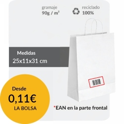 Bolsa de Asa Rizada blanco...